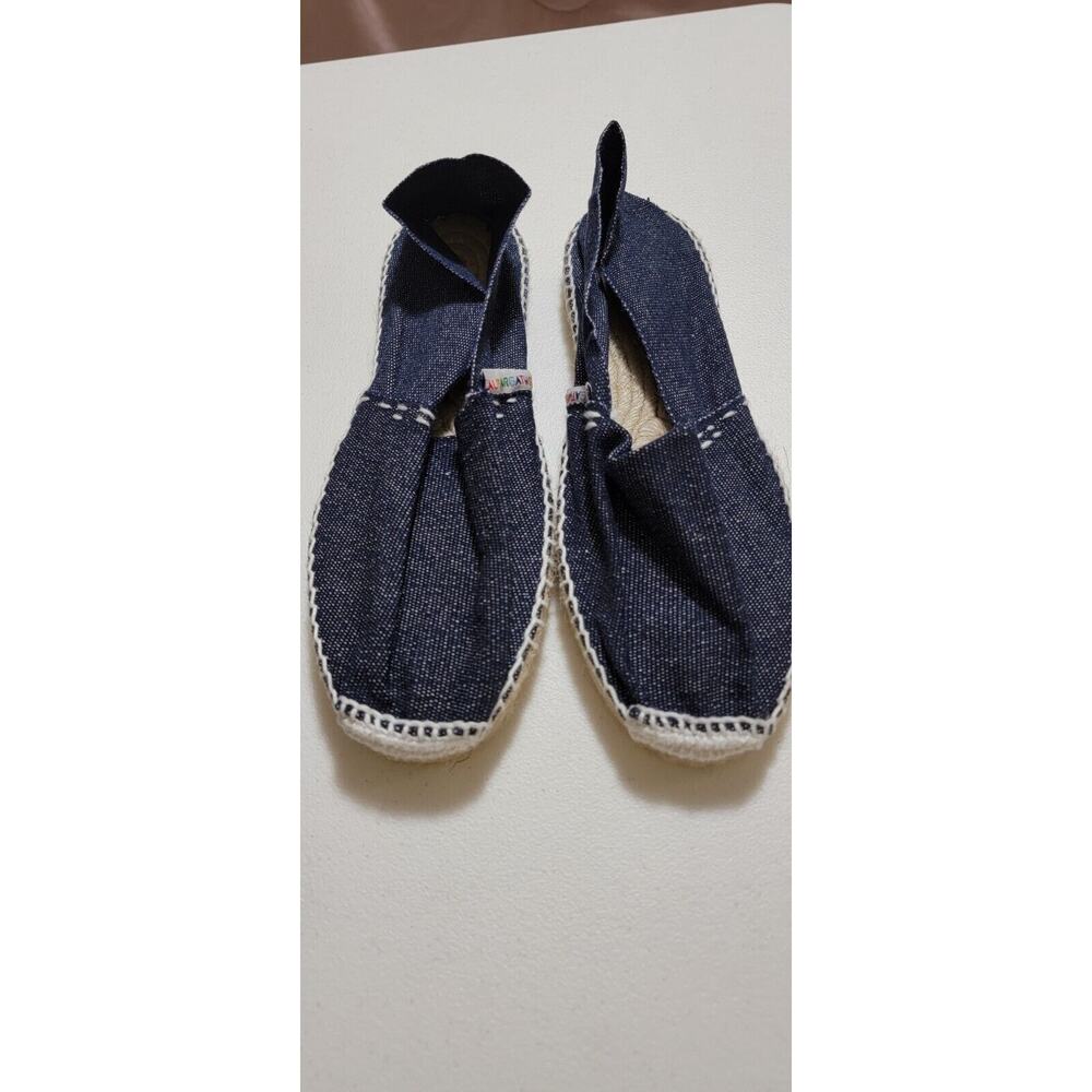 ALPARGATAS AZUL TELA JEAN AZUL COCIDAS A MANO TALLA 41 HECHAS EN ESPAÑA